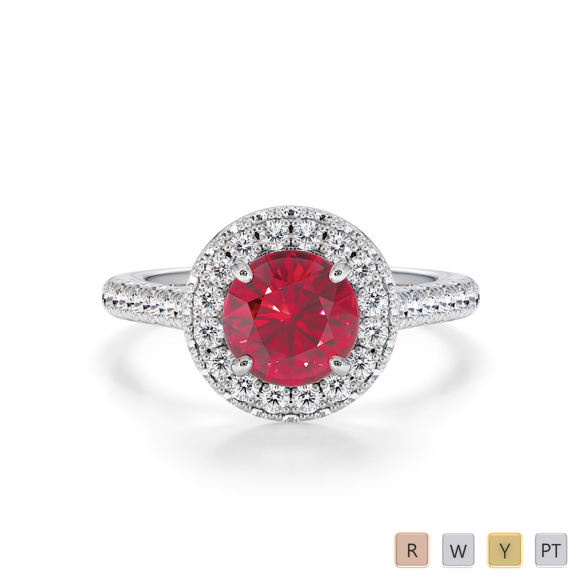 Ruby and Diamond Engagement Ring 0776